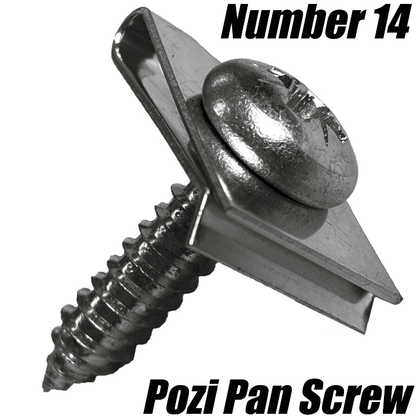 Number 14 Pozi Head Self Tapping Screws + Captive Nut Speed Fastener Panel Clips
