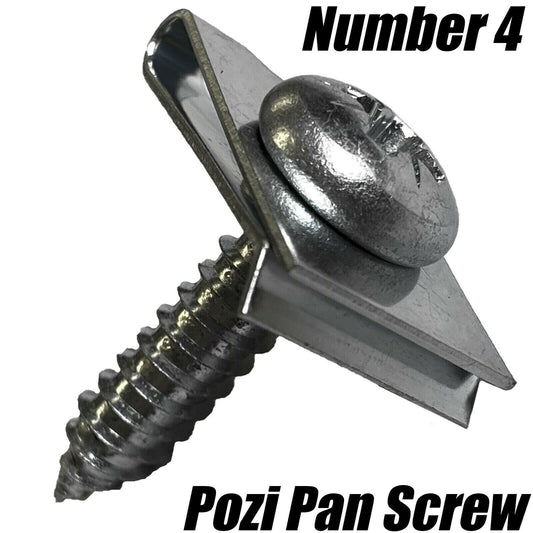 Number 4 Pozi Head Self Tapping Screws + Captive Nuts Speed Fastener Panel Clips