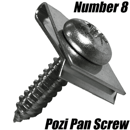 Number 8 Pozi Head Self Tapping Screws + Captive Nuts Speed Fastener Panel Clips