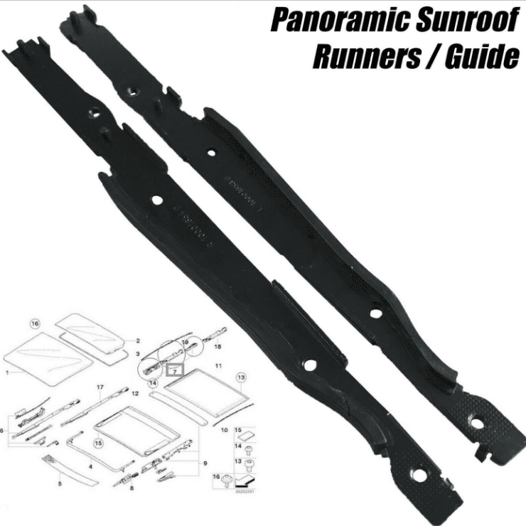 Panoramic Sunroof Repair Guide Rail for BMW X5 E53 X3 E83 Left Right 2000-2006