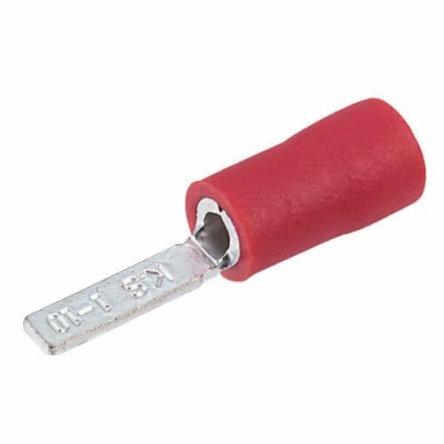 Red Blade Insulated Electrical 18.4X2.3mm Crimp Terminals Cable Wire