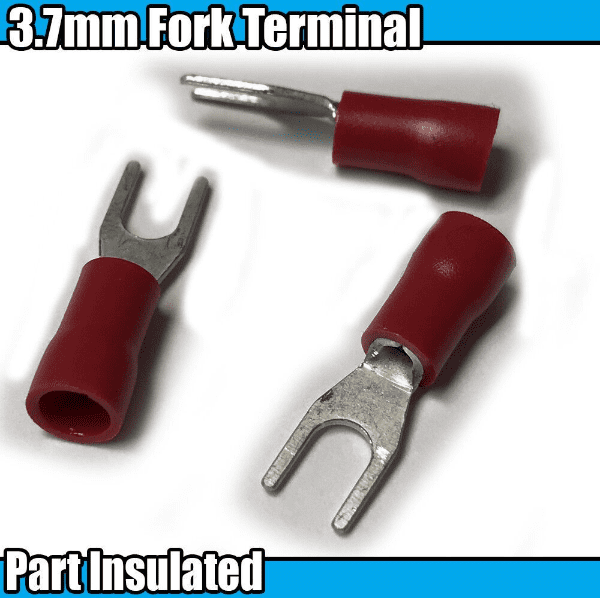 Red fork Insulated Electrical 3.2-6.4mm Crimp Terminals Cable Wire Audio