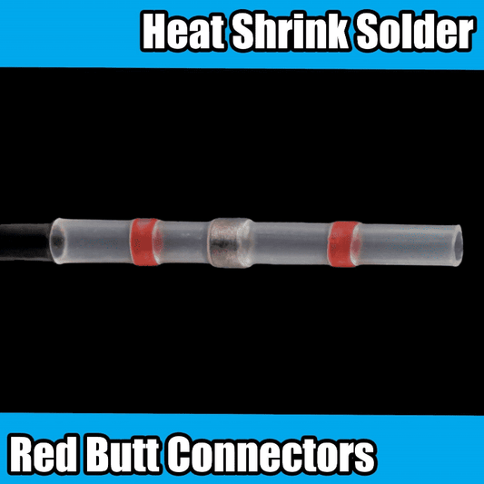 Red Heat Shrink Solder Connectors Terminals Electrical Cable Wire Pink