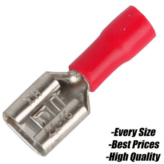 Red Insulated Female Spade Terminal Connector Crimp Electrical Wire
