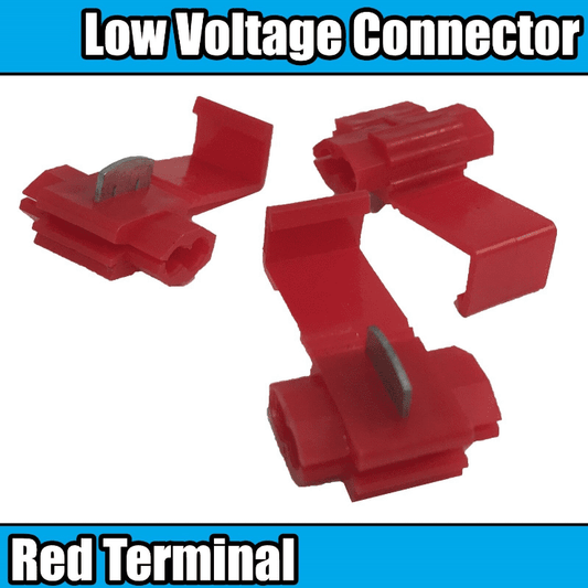 Red Low Voltage Connector Terminals Full Insulated Electrical Crimp Cable Wire