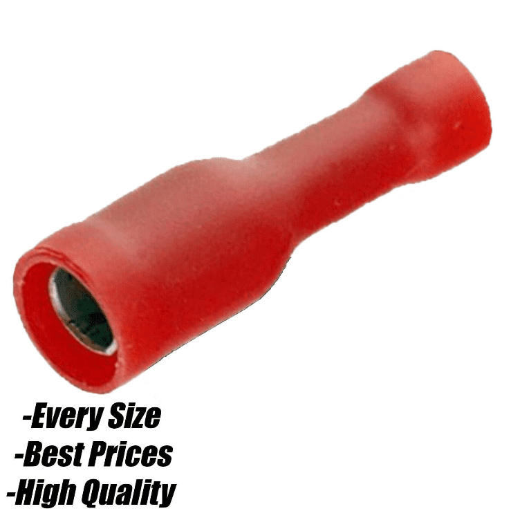 Red Terminals Female Bullet Receptacle 4.0mm Insulated Wire Cable Connector