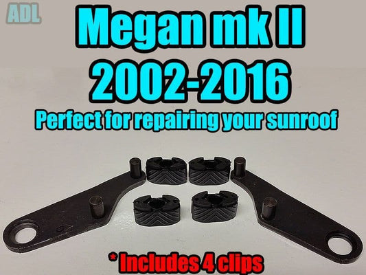 Renault Megane Mk2 Sunroof Repair Kit 2X Sliding Metal + Clips