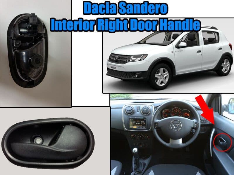 Right Side Door Interior Handle for Dacia Sandero Black 826721919R 2013