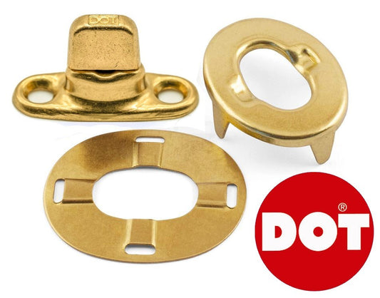 10x DOT Brass Turnbutton Kit Twist Lock Gold Carpet Fastener For Car Interior