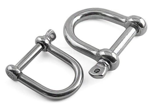 M5 Wide D-Shackle A4 Stainless Steel Marine Grade 316 Lifting Rigging Pin 5mm
