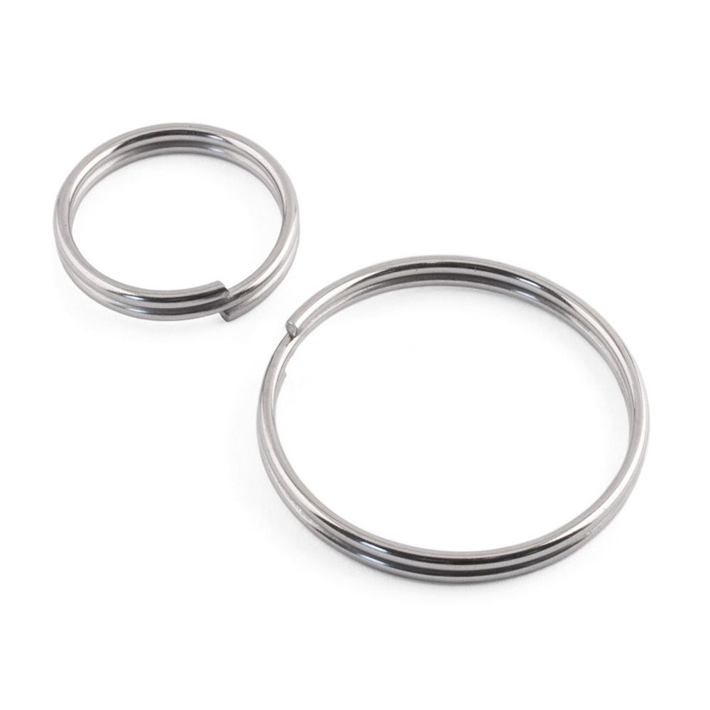 Split Safety Rings - Marine Grade A4 Stainless Steel 316 - keychain Round Polish