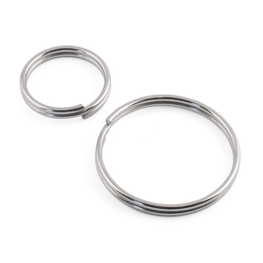 Split Safety Rings - Marine Grade A4 Stainless Steel 316 - keychain Round Polish