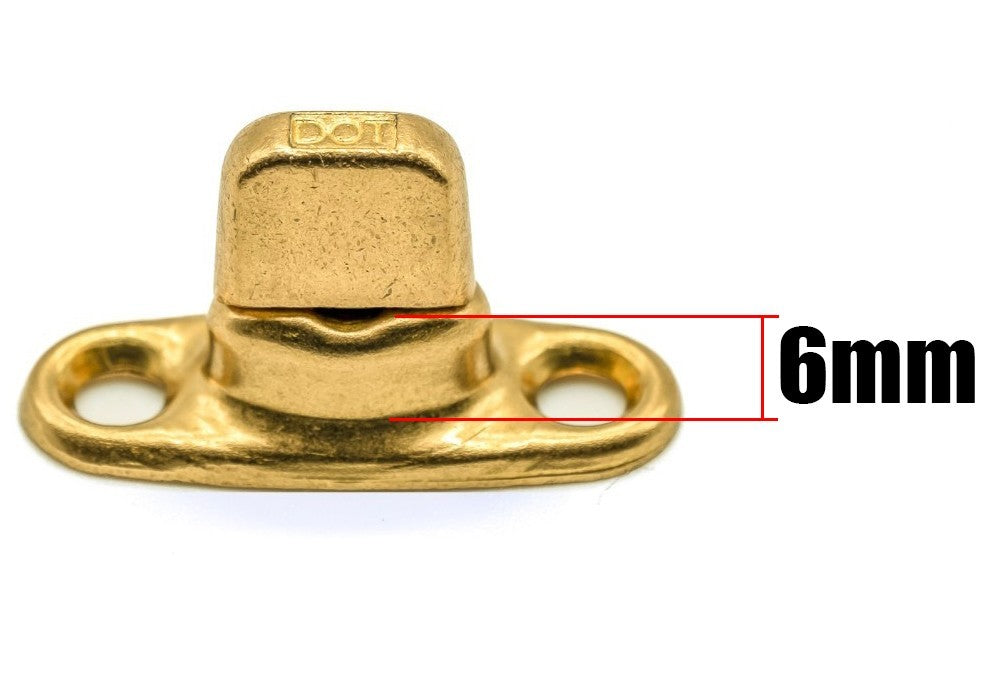 DOT 6mm Brass Turnbutton Fastener Gold Boat Canopy Gazebo Cover Longboat Awning