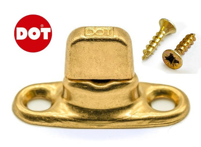 10x DOT Brass Turnbutton Twist Lock Gold Carpet Fastener For Car Interior Fabric