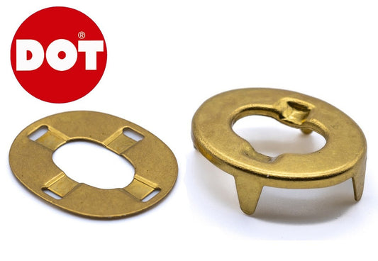 DOT 6mm Brass Turnbutton Fastener Backing Washer Eyelet Boat Canopy Awning Plate