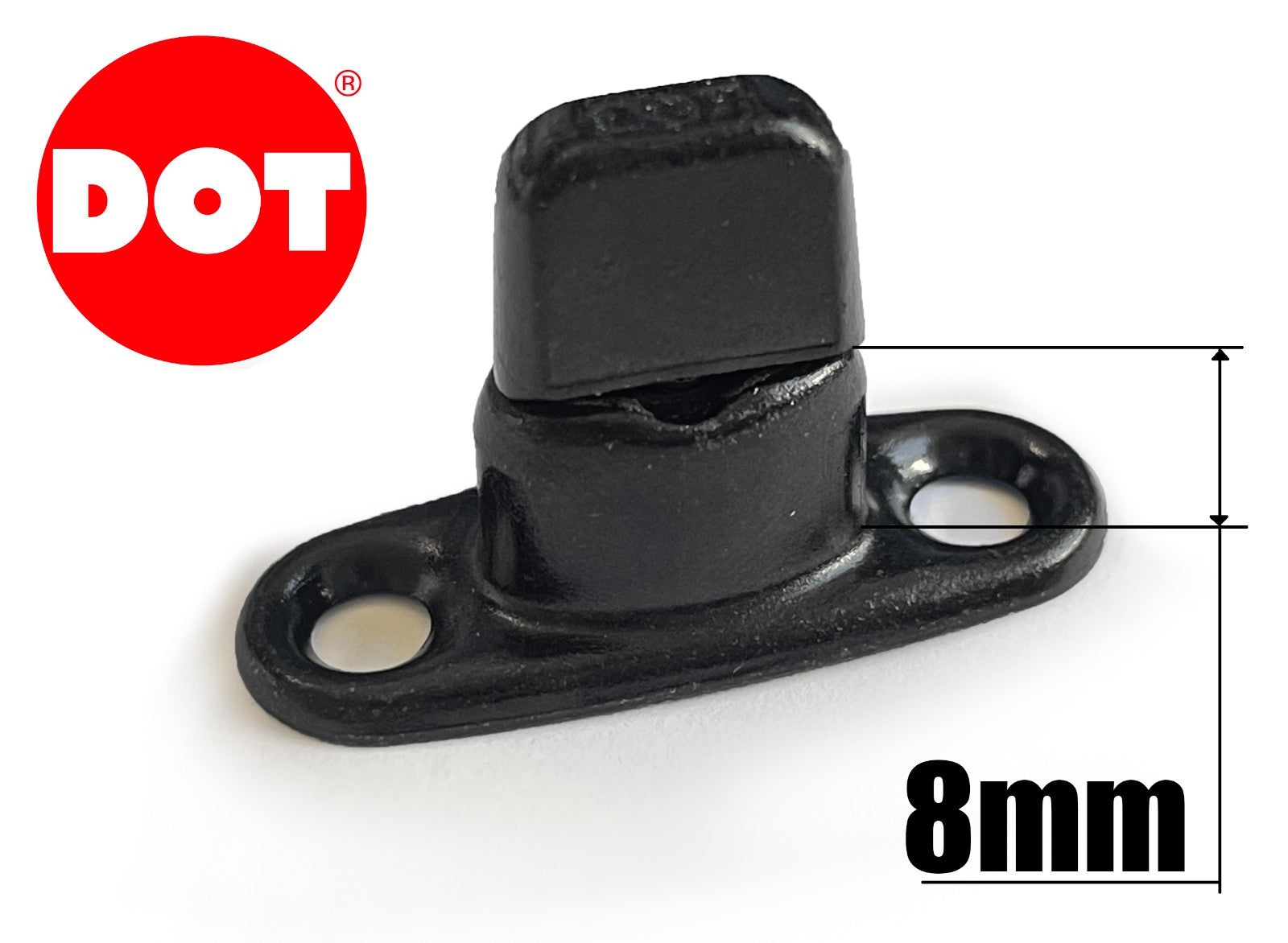 Genuine DOT 8mm Turnbutton Military Black Oxide Boat Canopy Cover Fasteners Dimensions