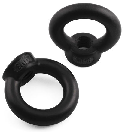 Matte Black Lifting Lift Eye Nuts - A4 316 Marine Grade Stainless Steel