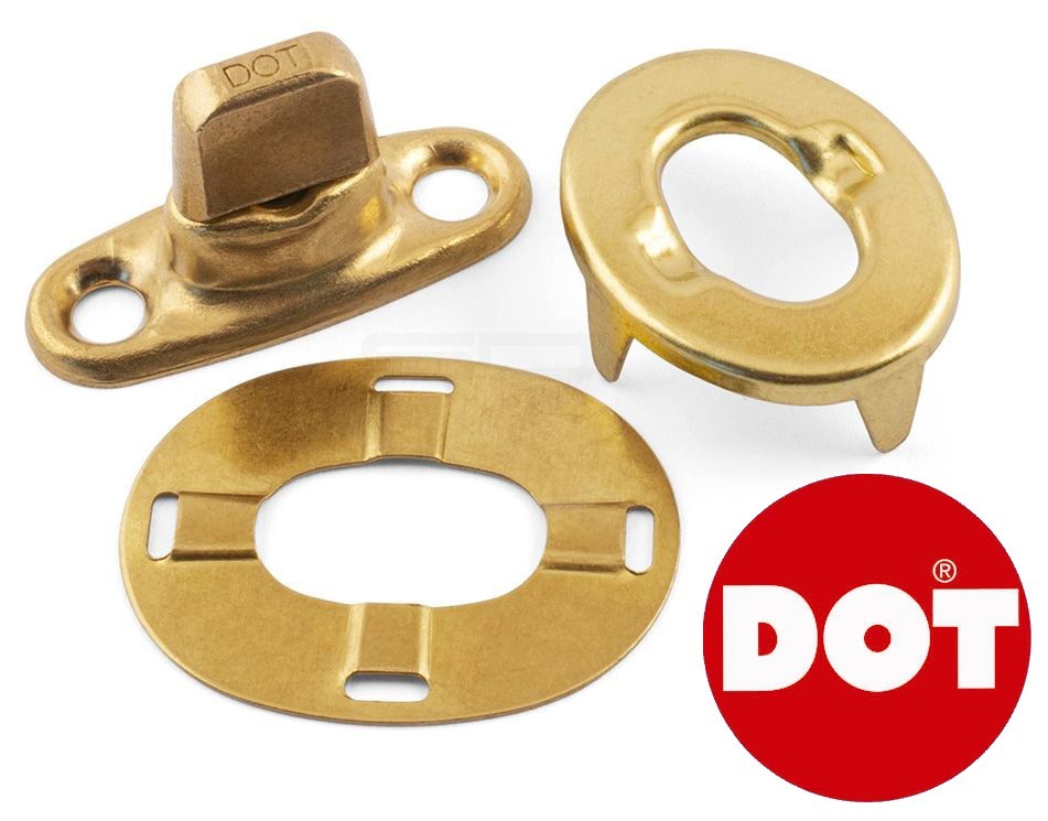 DOT 6mm Brass Turnbutton Fastener Golden Kit Eyelets Boat Canopy Gazebo Cover