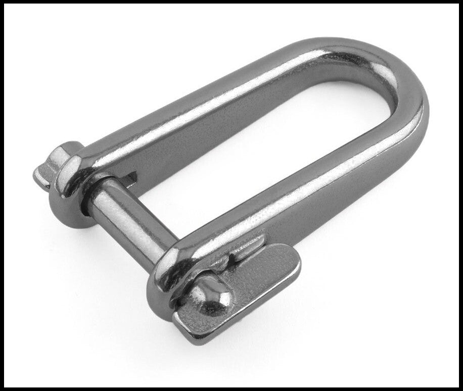 Key Pin D Shackle Twist Lock - A4 316 Marine Stainless Steel - Dee Shackles