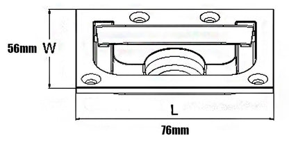 76mm Flush Lift Hatch Ring Handle Dimensions