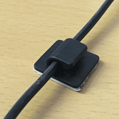 Self Adhesive Cable Tidy Black Clips Phone Usb Gps Dash Cam Sat Nav Aux Wire