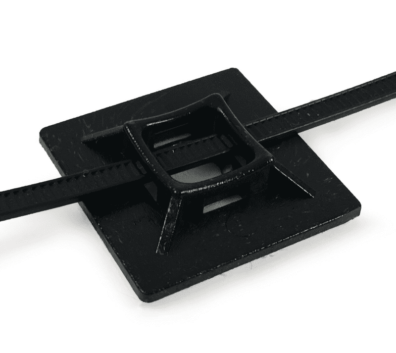 Self Adhesive Cable Zip Tie Mount Fixing Base Wire Black White 19mm 25mm 28mm