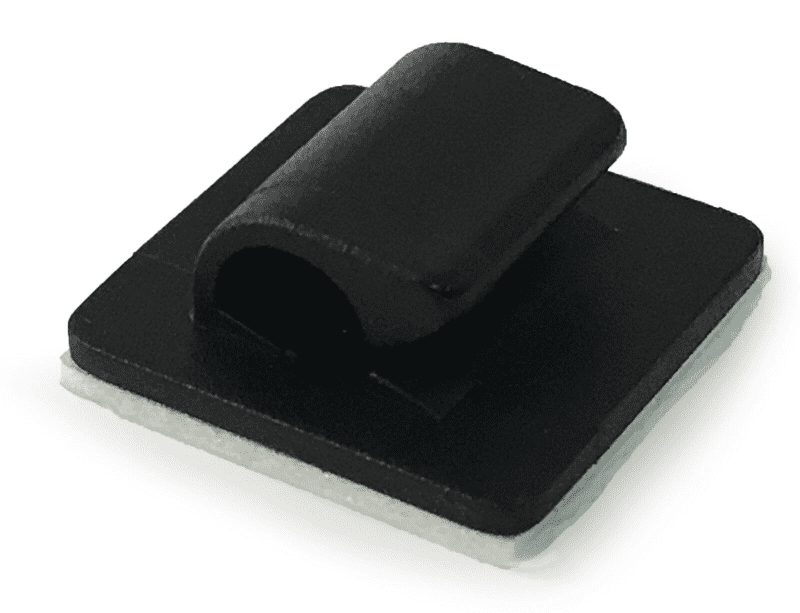 Self Adhesive Nylon Clips for Cable Wire Conduit Black Or White 16mm 25mm 28mm