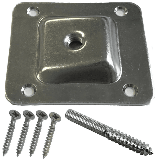 Single Table Chair Sofa Leg Mounting Plate 10Â° Angle Wood Metal Dowel Screw