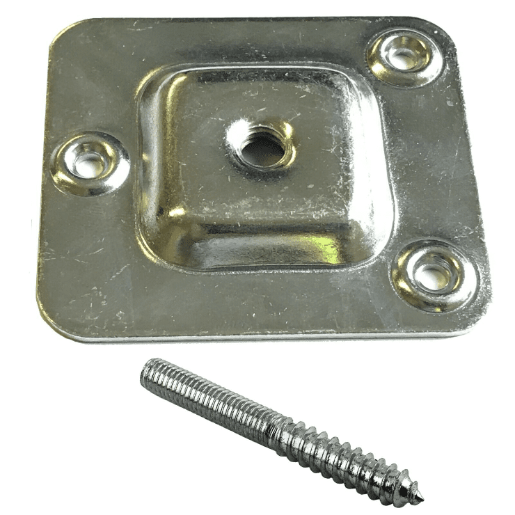 Single Table Chair Sofa Leg Mounting Plate Level Flat Wood To Metal Dowel Screws