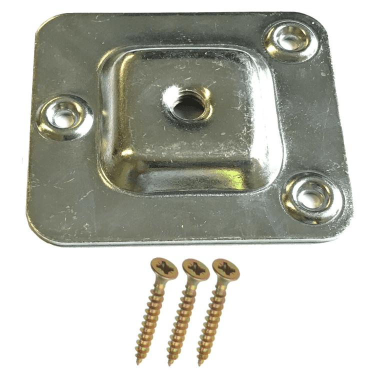 Single Table Chair Sofa Leg Mounting Plate Level Flat Wood To Metal Dowel Screws