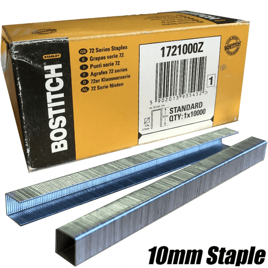 Stanley Bostitch 10mm Galvanised Power Crown Staples 72 Series Staples Box