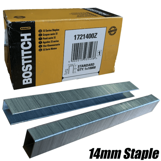 Stanley Bostitch 14mm Galvanised Power Crown Staples 72 Series Staples Box