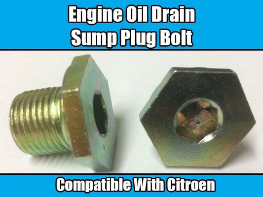 Sump Plug for Citroen C3 Oil Drain Crankshaft Hex Bolt Screw Metal M14X13