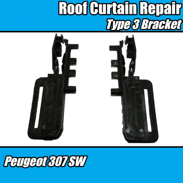 Sun Shade Roof Curtain Repair Braket Type 3 Set for Peugeot 307 Sw 407 2 Pieces