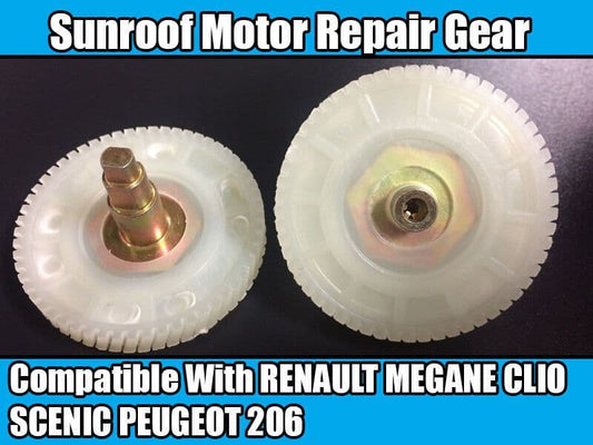 Sunroof Motor Gear w/ Shaft for Renault Megane Clio Scenic Peugeot 206