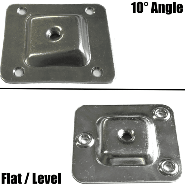 Table Chair Sofa Leg Mounting Plate Flat/Angled Wood Metal Dowel Screw