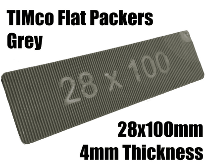 Timco 100mmx28mm Plastic Flat Packers Shims Frame Window Glazing Flooring