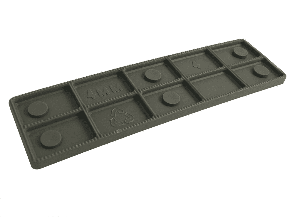 Timco 100x28X4 Grey Plastic Flat Packers Shims Frame Window Glazing Flooring