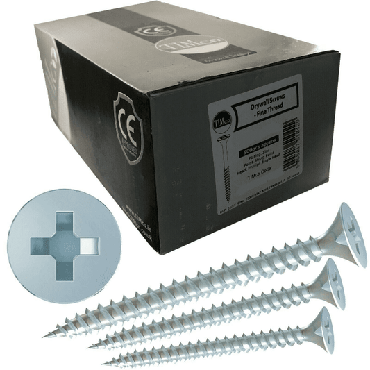 Timco 4.2X75mm Fine Thread Dry Wall Wood Frame Screws Phillips Bugle Head