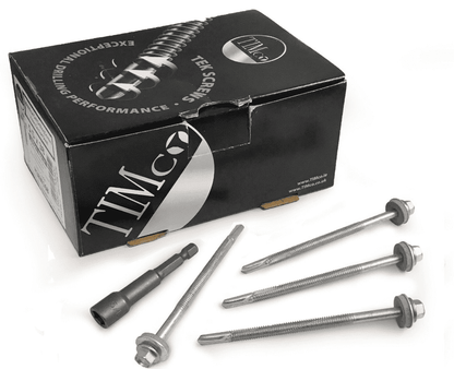 Timco 5.5x100mm Roofing Self Drilling Hex Head Tek Screws Washer Heavy Steel
