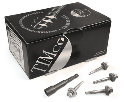 Timco 5.5x38mm Roofing Self Drilling Hex Head Tek Screws W/ Washer Heavy Steel