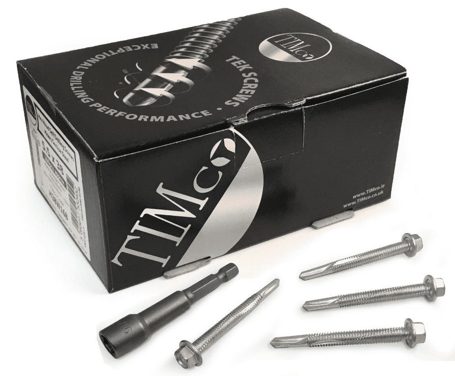 Timco 5.5x55mm Roofing Self Drilling Hex Head Tek Screws Heavy Section Steel