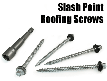 Timco 6.3X100mm 14G Slash Point Timber Roofing Screws Hex Epdm Washer Zinc