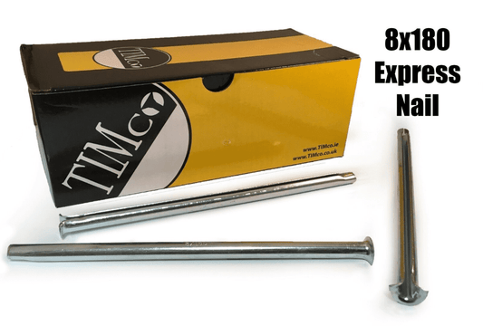 Timco 8X180mm Express Nails Anchor Masonry Brick Timber Frames Box Of 50
