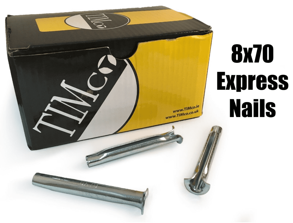 Timco 8X70mm Express Nails Anchor Masonry Brick Timber Frames Box Of 100