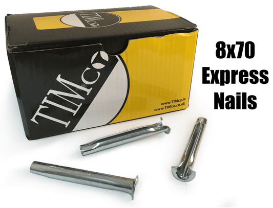 Timco 8X70mm Express Nails Anchor Masonry Brick Timber Frames Box Of 100