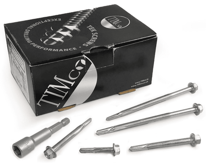 Timco Heavy Section Steel Exterior Roofing Self Drilling Tek Screws Hex Head