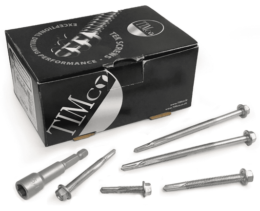 Timco Heavy Section Steel Exterior Roofing Self Drilling Tek Screws Hex Head