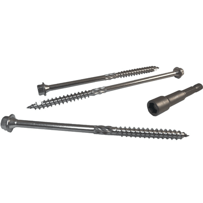 Timco In-Dex Stainless Steel A4 Landscape Sleeper Wood Timber Hex Head Screws