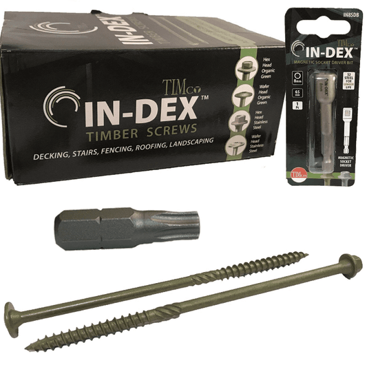 Timco Index 6.7X150mm 6" Wafer Hex Head Landscape Wood Outdoor Decking Screws